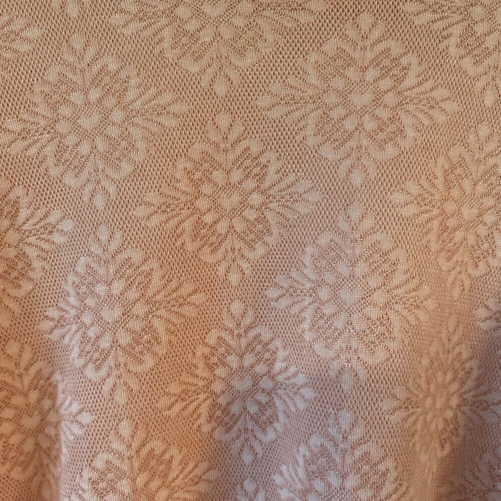 Filly Flair Women’s Size Small Lace Sheer Floral Pink Blouse Crochet Long Sleeve - Picture 3 of 11